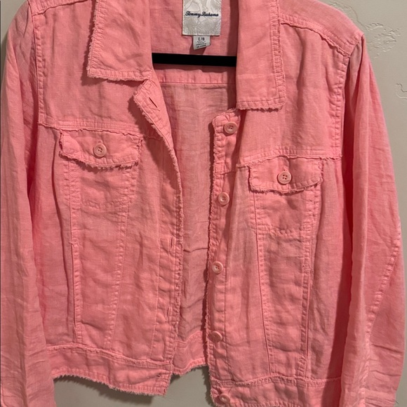 Tommy bahama two palms linen coral, jean jacket style - Picture 3 of 5